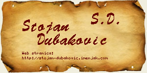 Stojan Dubaković vizit kartica